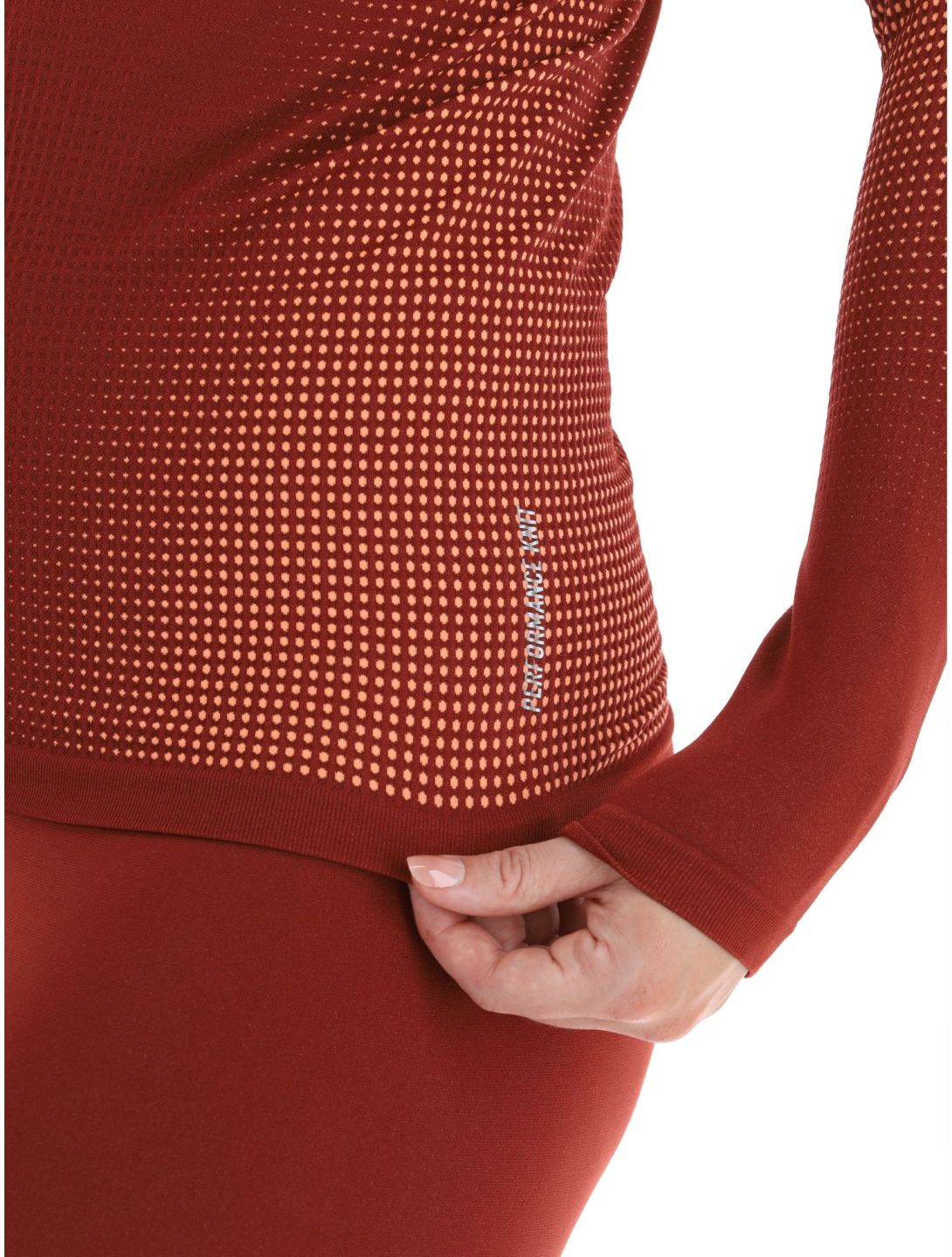 Odlo, Perfomance Warm Eco Thermoshirt Damen Spiced Apple burgund 