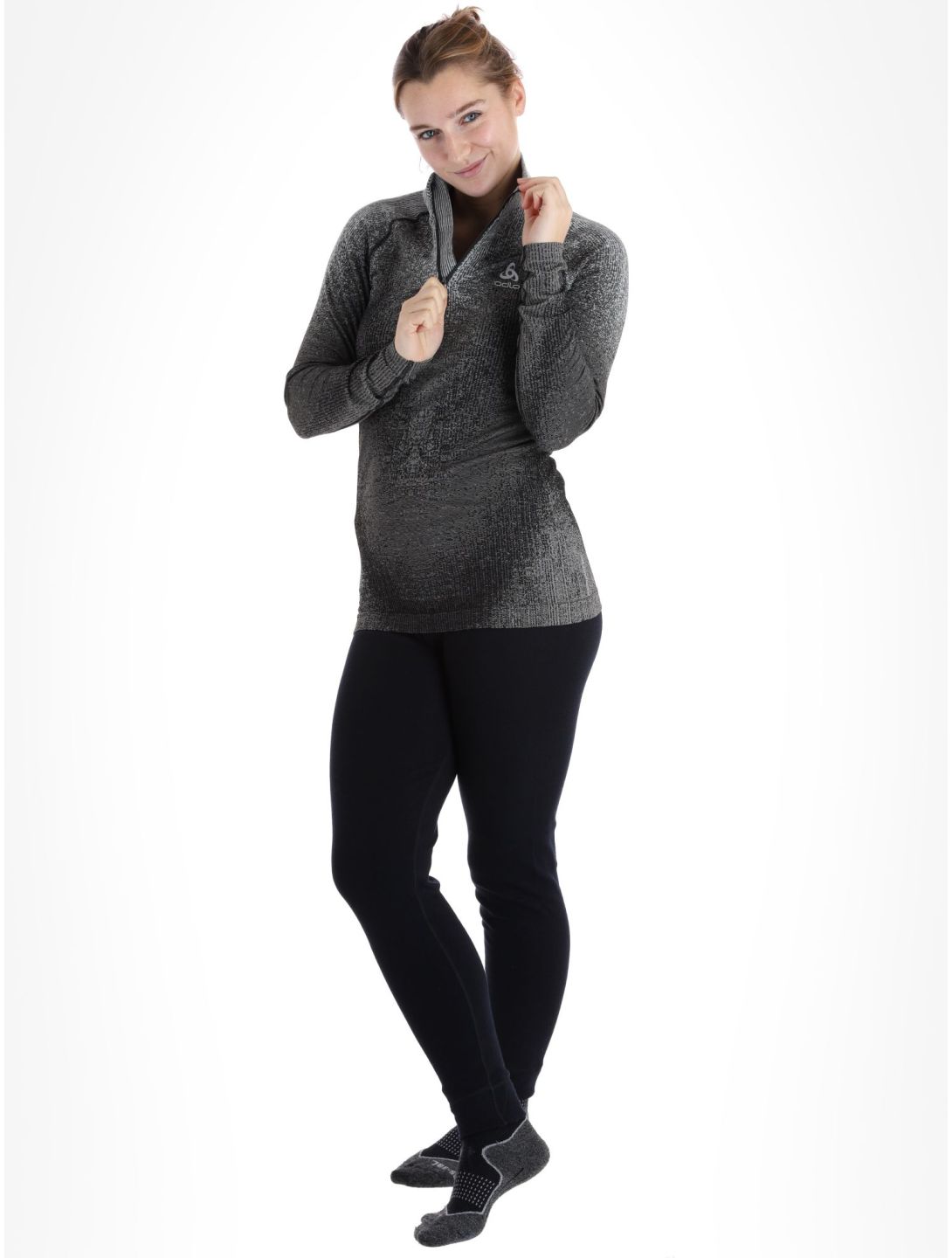 Odlo, Perfomance Zip Blackcomb Eco Pullover Damen Black schwarz 