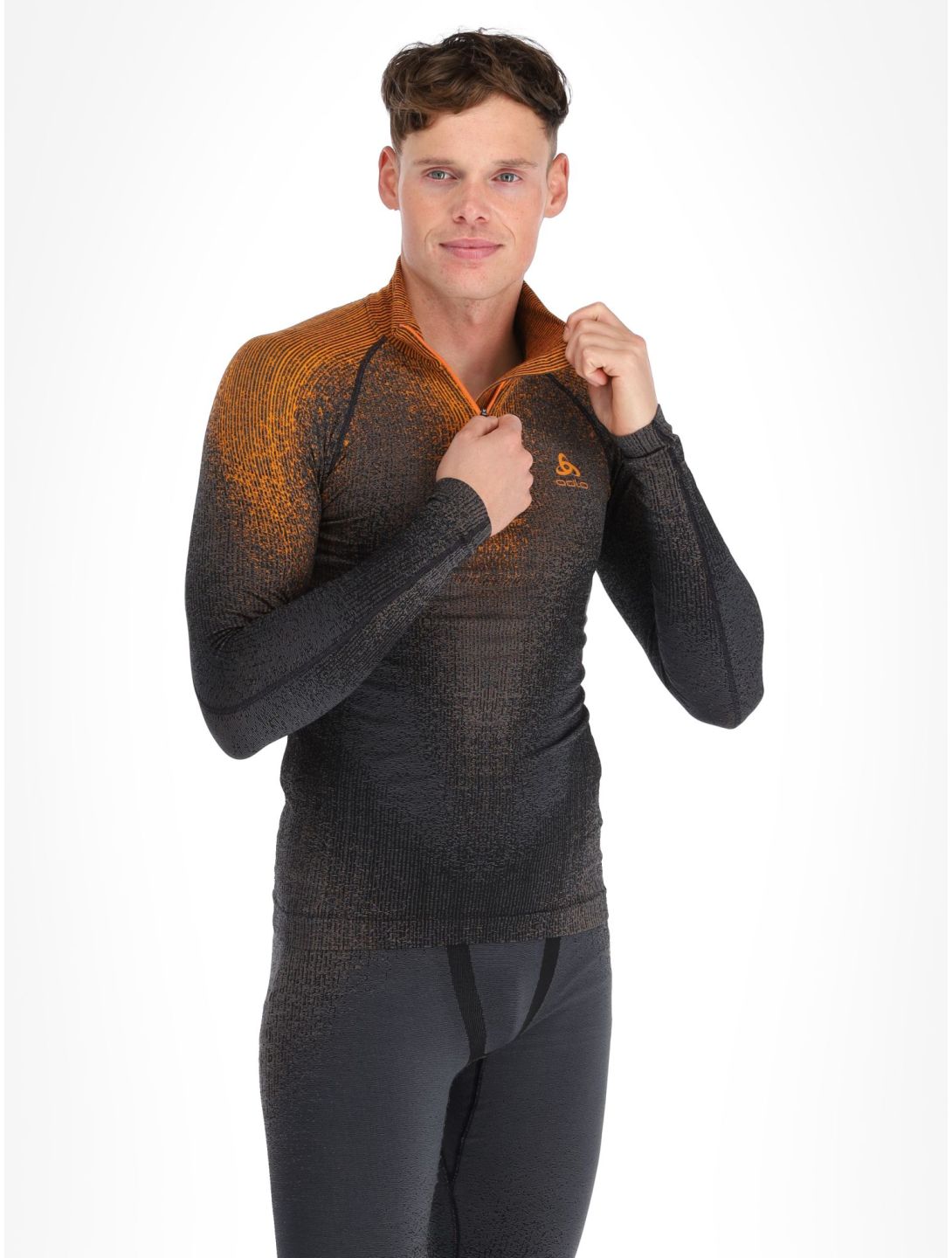 Odlo, Perfomance Zip Blackcomb Eco Pullover Herren Oriole orange 