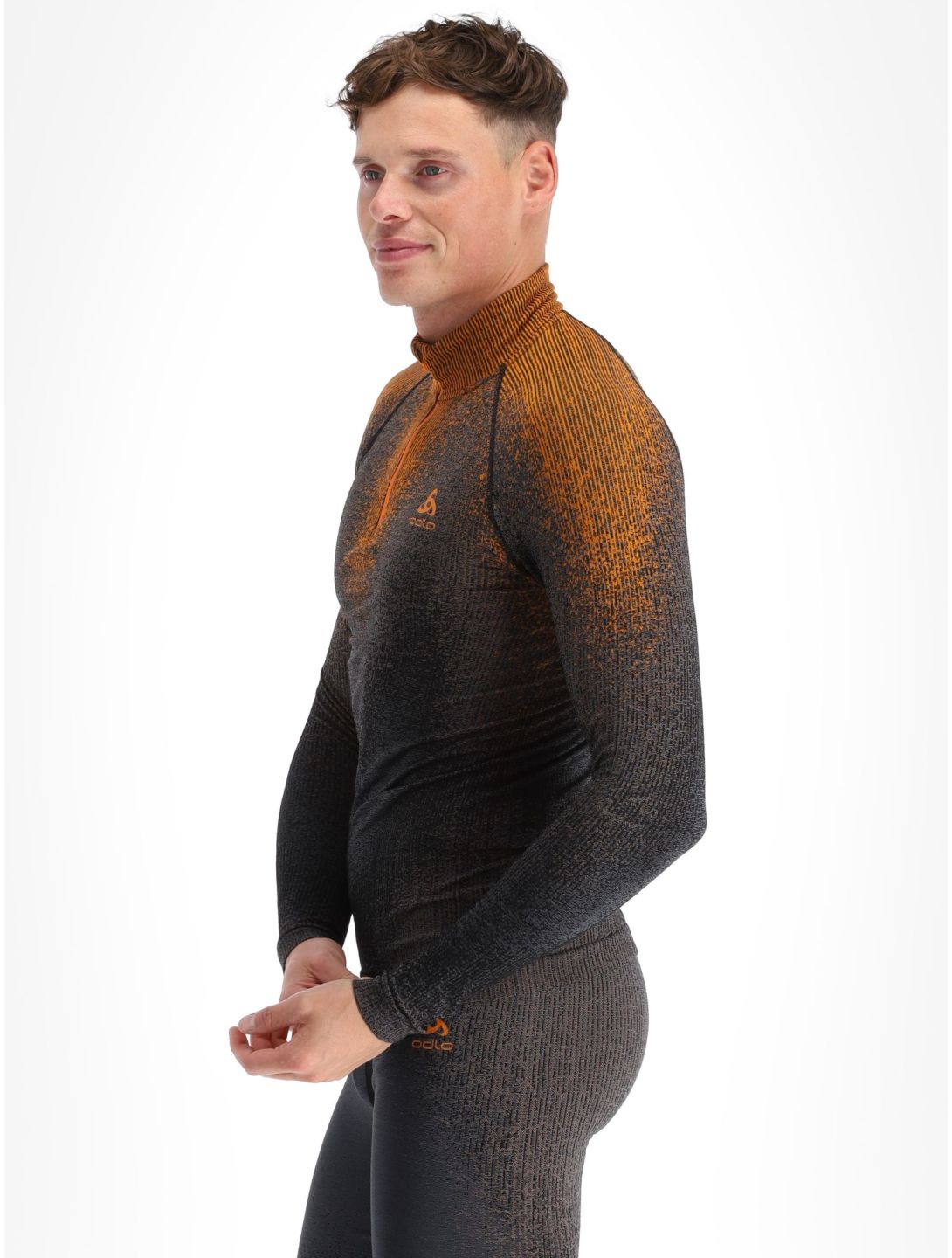 Odlo, Perfomance Zip Blackcomb Eco Pullover Herren Oriole orange 