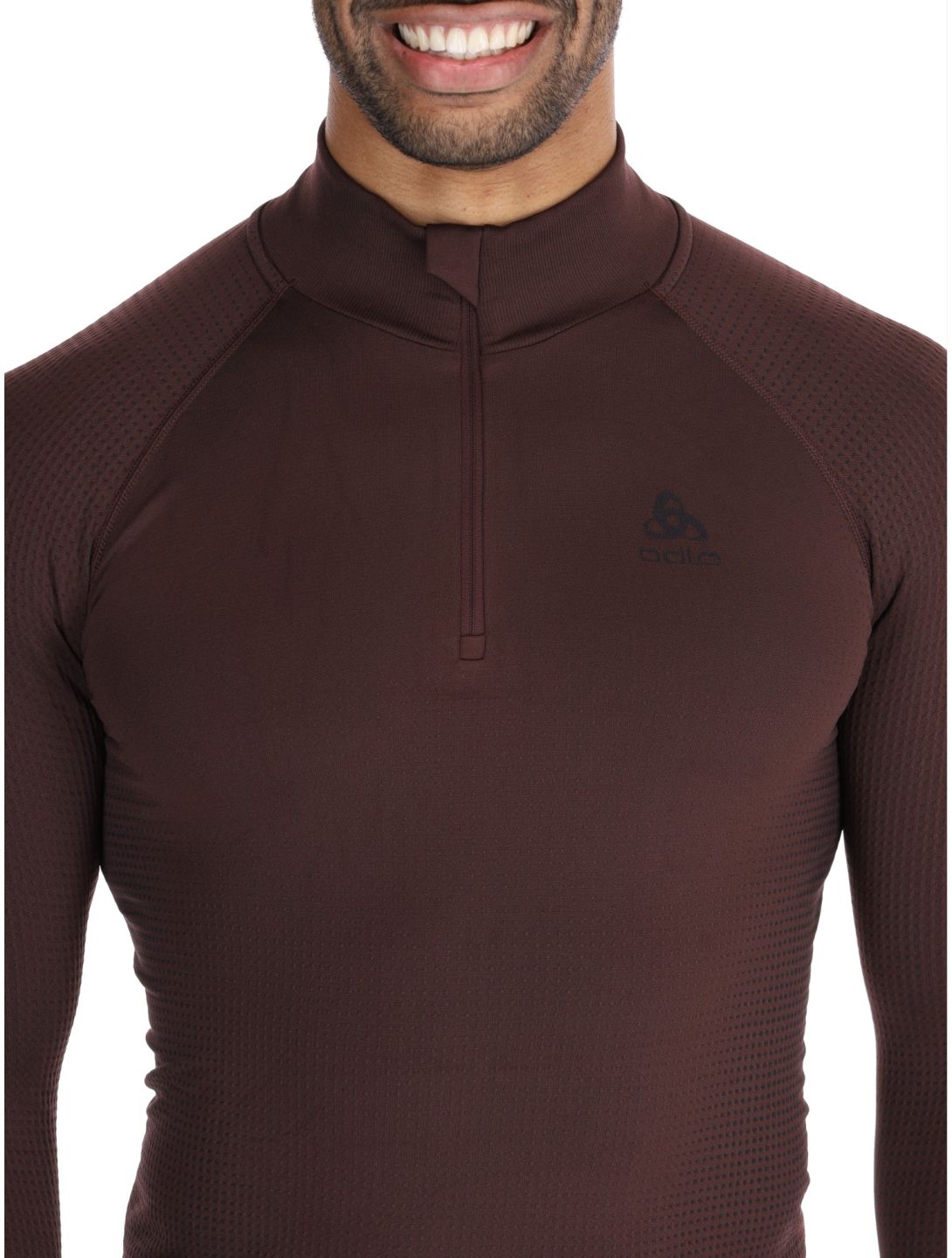 Odlo, Perfomance Zip Performance Warm Eco Pullover Herren Fudge violett 