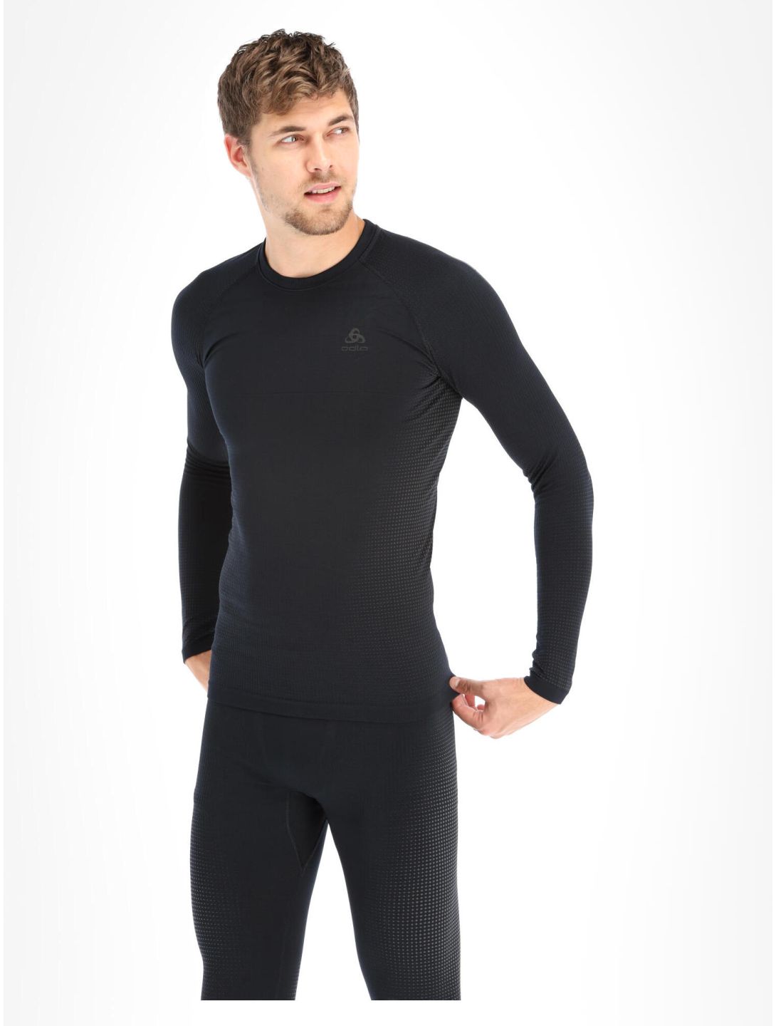 Odlo, Perfomance Warm Eco Thermoshirt Herren Black - Odlo Graphite Grey grau, schwarz 