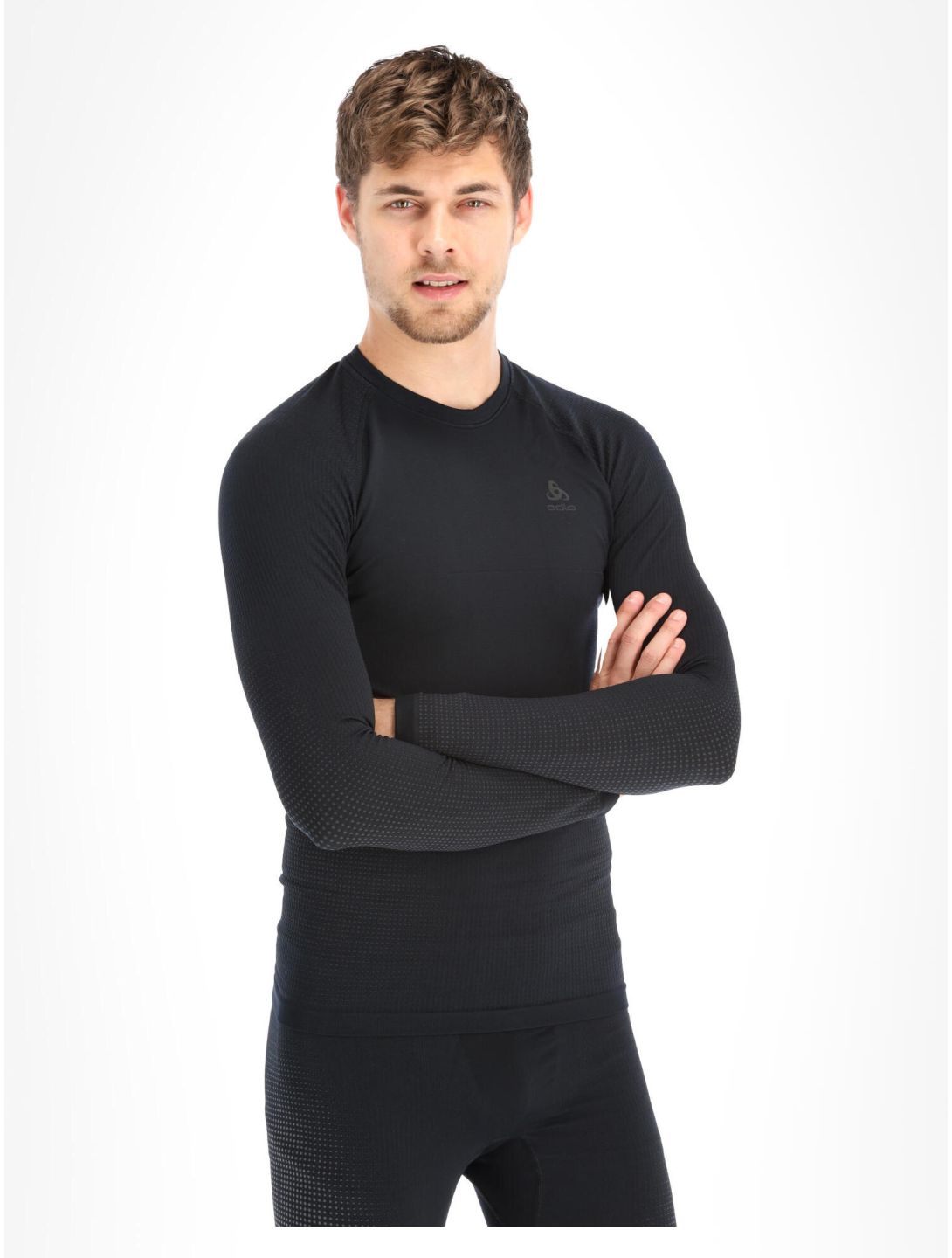 Odlo, Perfomance Warm Eco Thermoshirt Herren Black - Odlo Graphite Grey grau, schwarz 