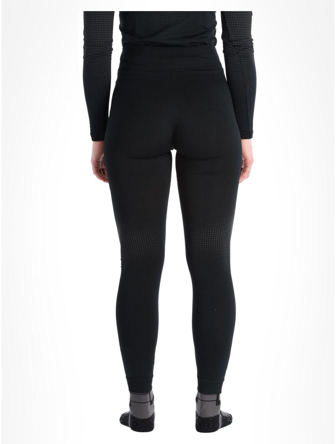 Odlo, Perfomance Warm Eco Thermohose Damen Black - Odlo Graphite Grey grau, schwarz 