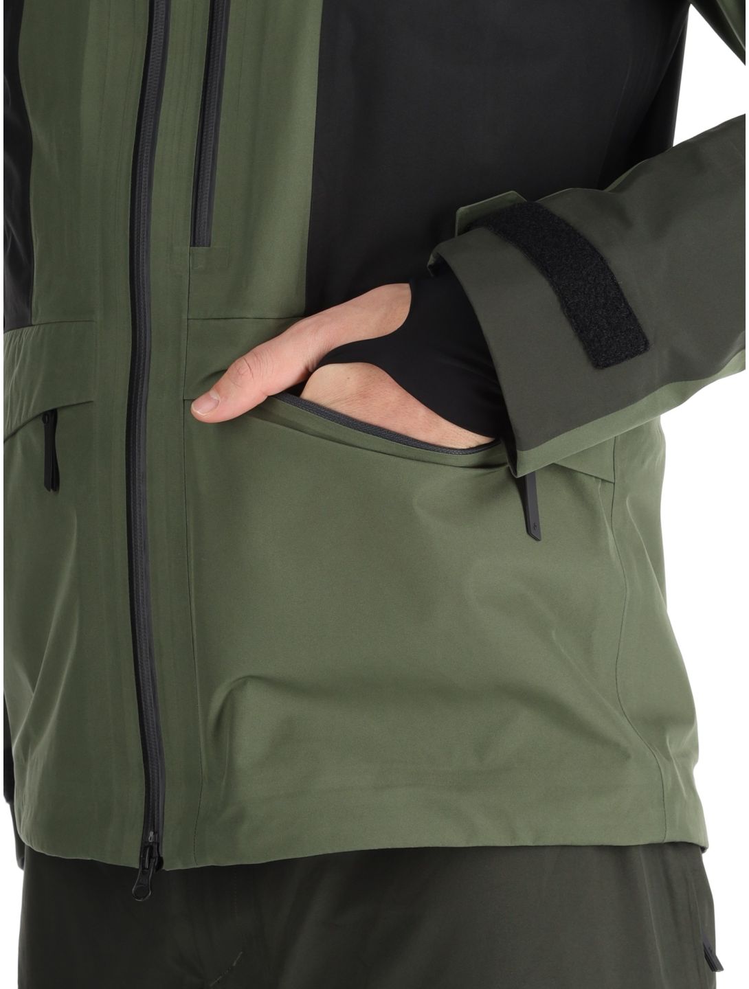 Peak Performance, M Gravity Gore-Tex 3L Hardshell Skijacke Herren Olive Extreme / Offblack / Pine Needle grün, schwarz 