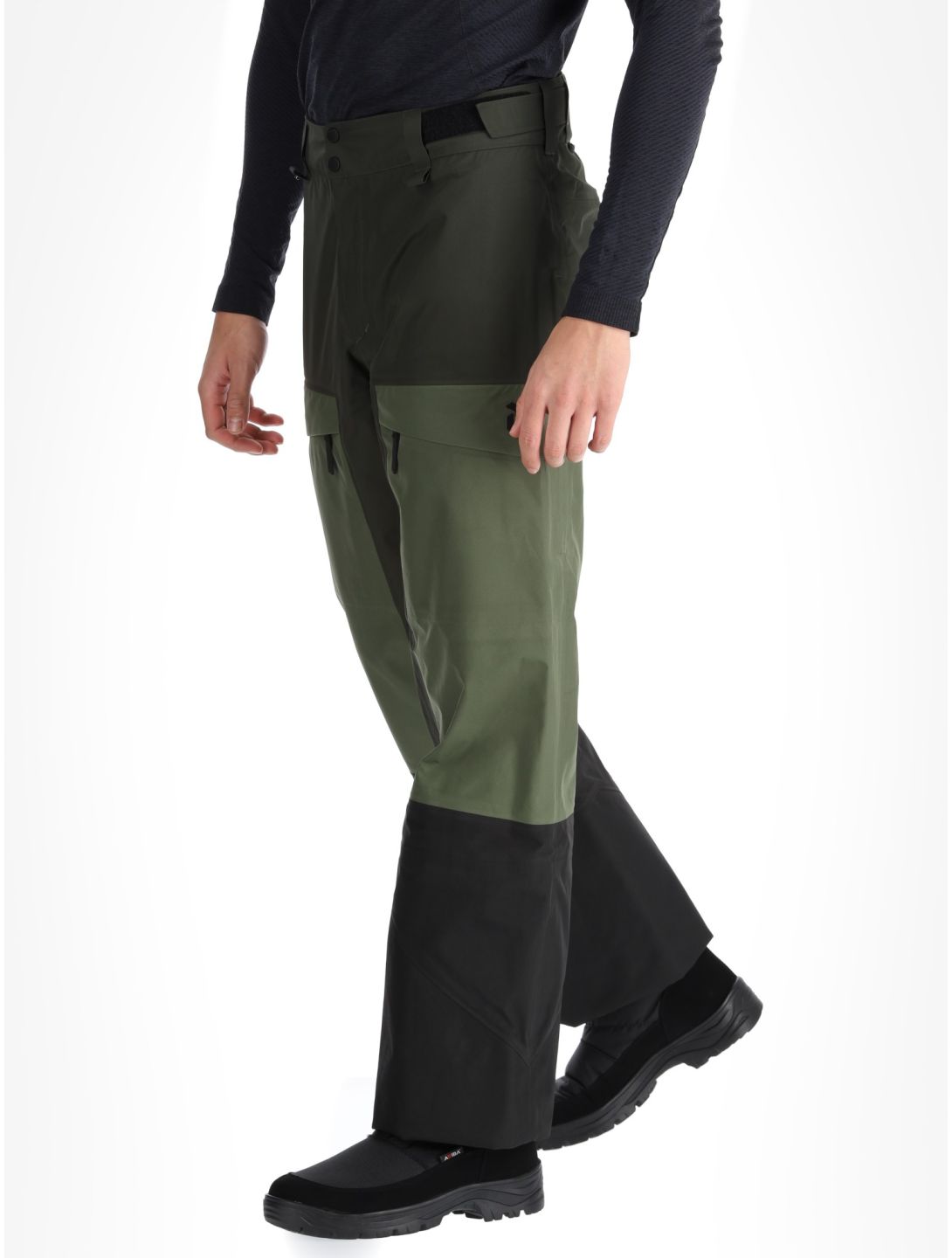 Peak Performance, M Gravity Gore-Tex 3L Hardshell Skihose Herren Olive Extreme / Pine Needle / Offblack grün, schwarz 