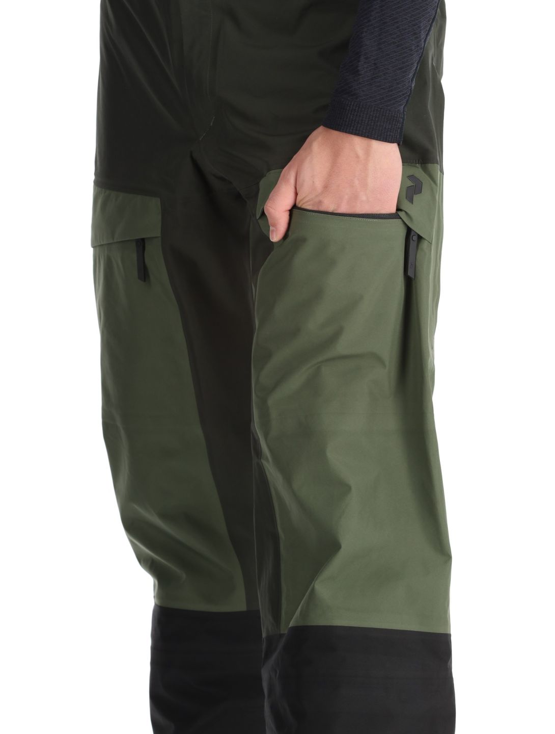 Peak Performance, M Gravity Gore-Tex 3L Hardshell Skihose Herren Olive Extreme / Pine Needle / Offblack grün, schwarz 