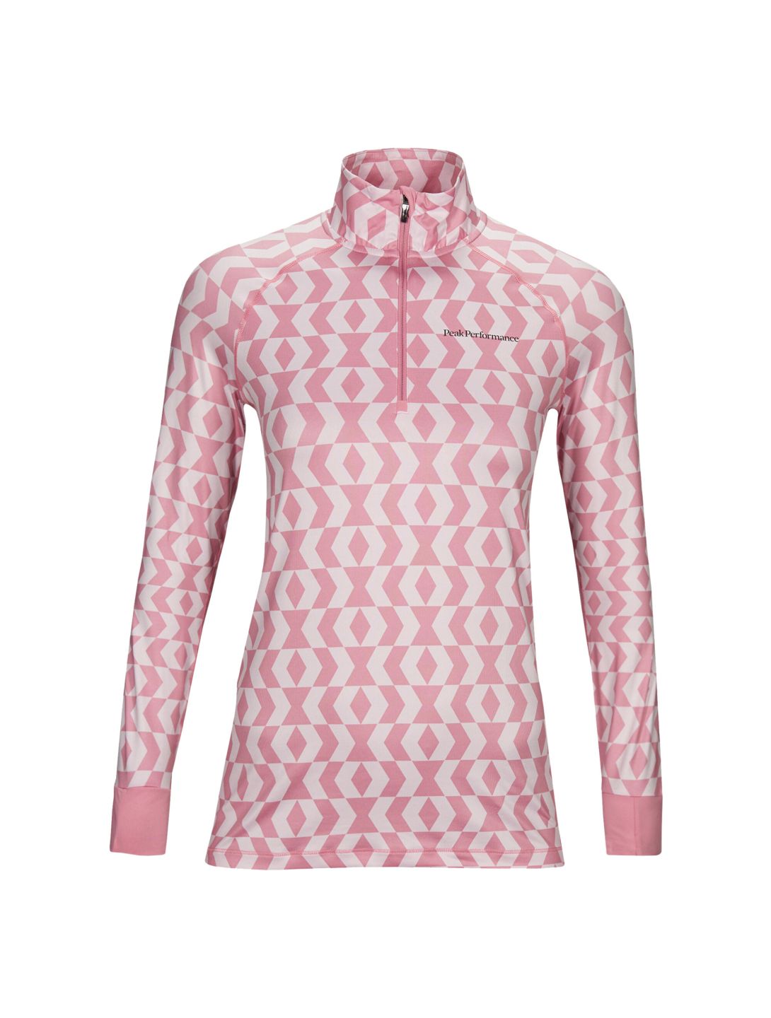 Peak Performance, Spirit Half Zip Printed Thermoshirt Damen pattern rosa