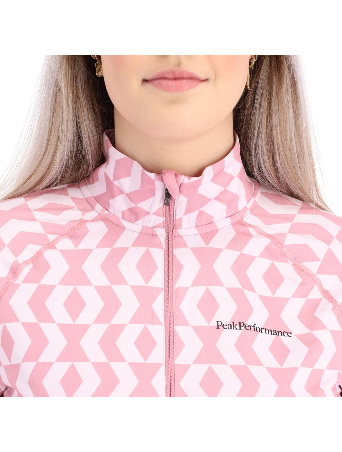 Peak Performance, Spirit Half Zip Printed Thermoshirt Damen pattern rosa