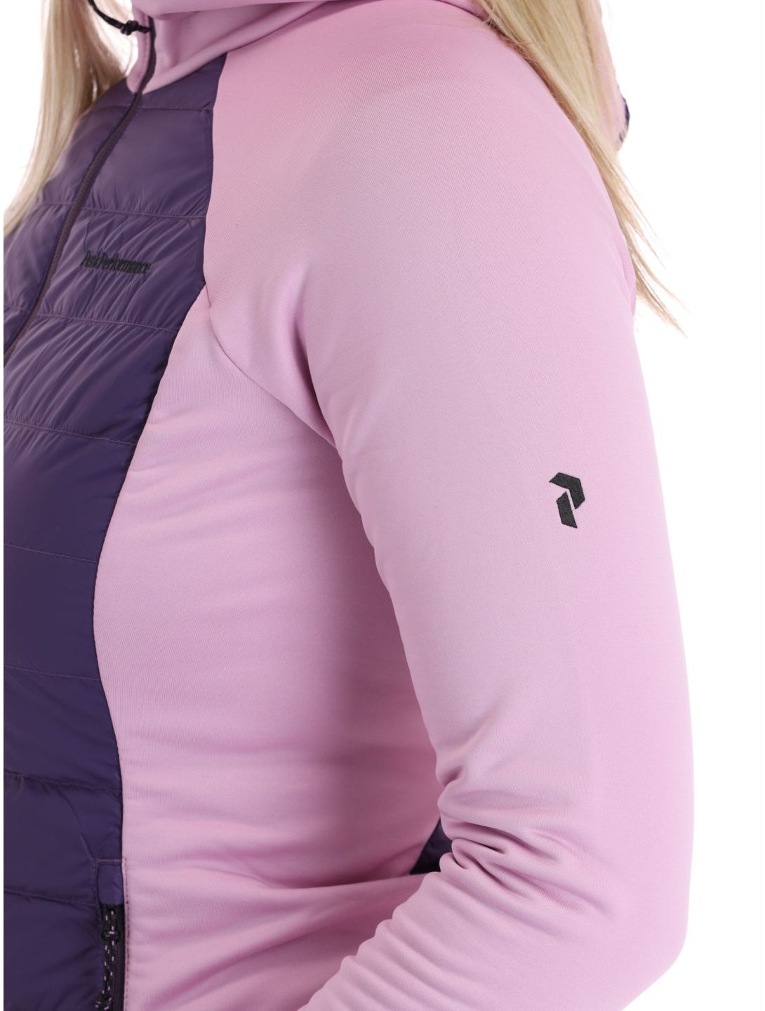 Peak Performance, W Down Hybrid Hood Jacke Damen Indigo Statice Lilac rosa 