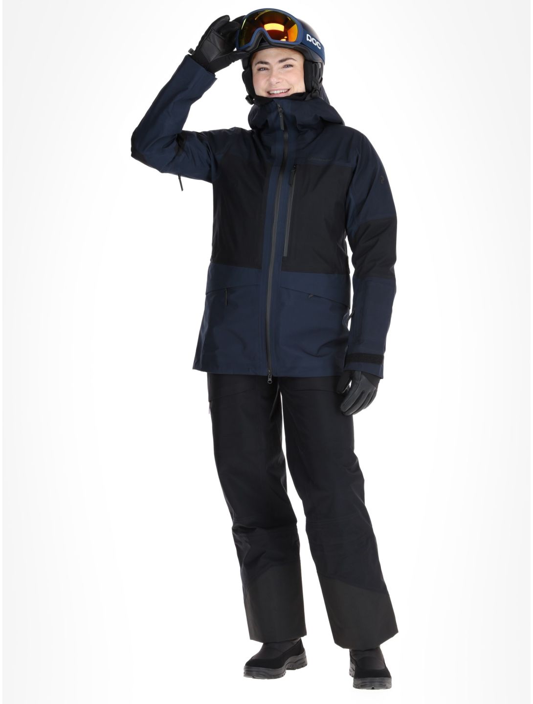 Peak Performance, W Gravity Gore-Tex 3L Hardshell Skijacke Damen Salute Blue / Black / Blue Shadow blau, schwarz 