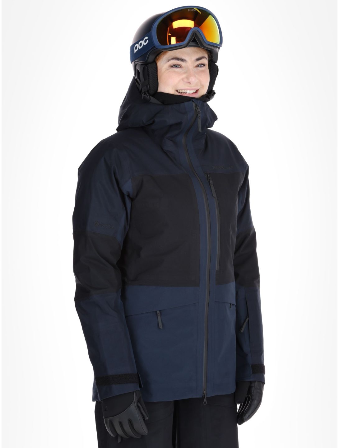 Peak Performance, W Gravity Gore-Tex 3L Hardshell Skijacke Damen Salute Blue / Black / Blue Shadow blau, schwarz 