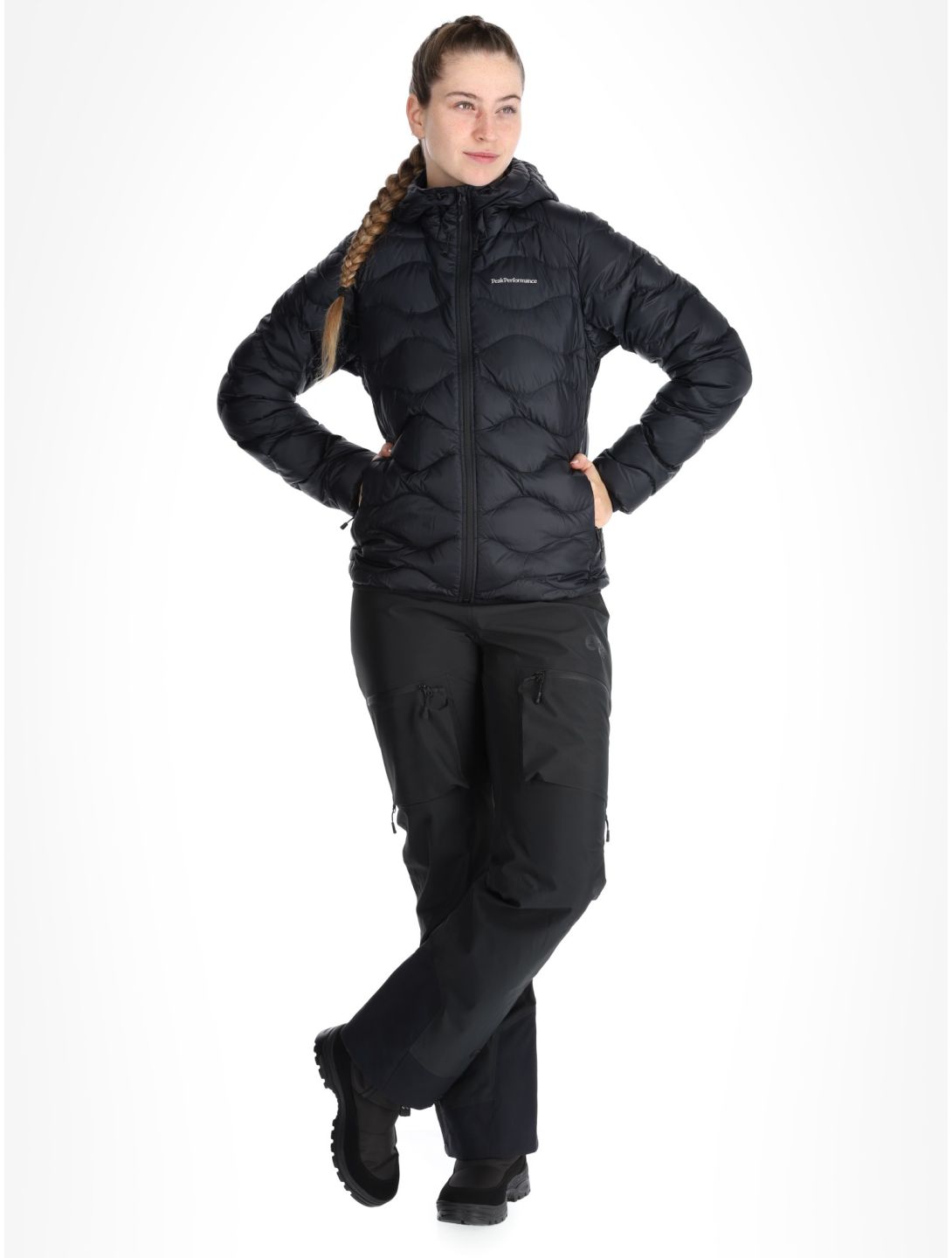 Peak Performance, W Helium Down Hood Daunenjacke Damen Black schwarz 