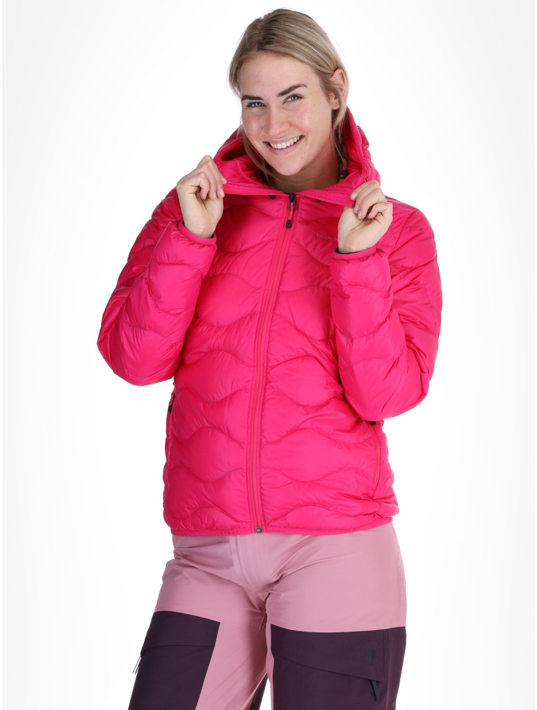 Peak Performance, W Helium Down Hood Daunenjacke Damen Beetroot Purple violett 