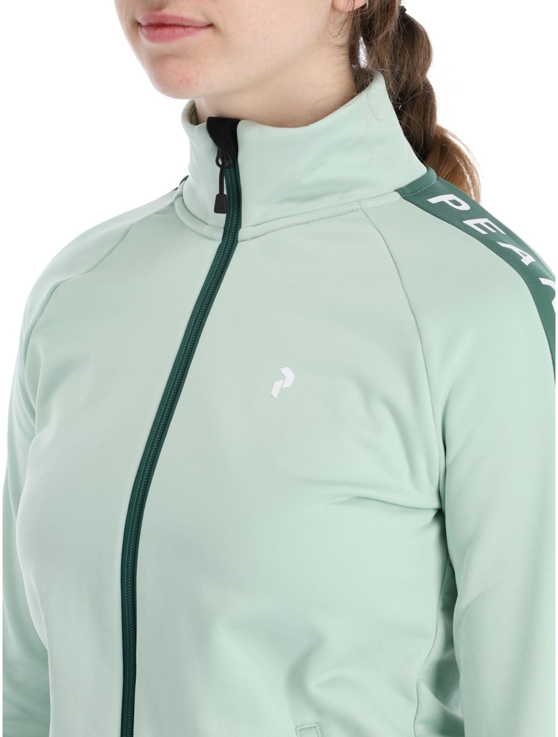 Peak Performance, W Rider Mid Zip Jacke Damen Delta Green Smoke Pine grün 