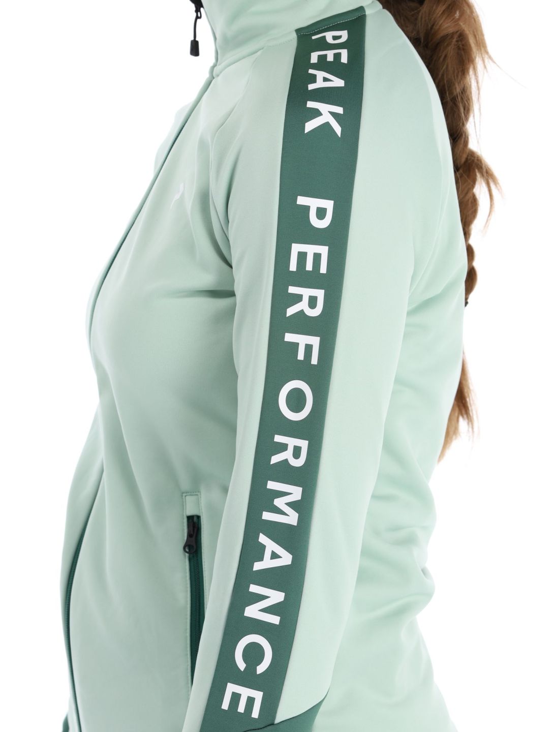 Peak Performance, W Rider Mid Zip Jacke Damen Delta Green Smoke Pine grün 