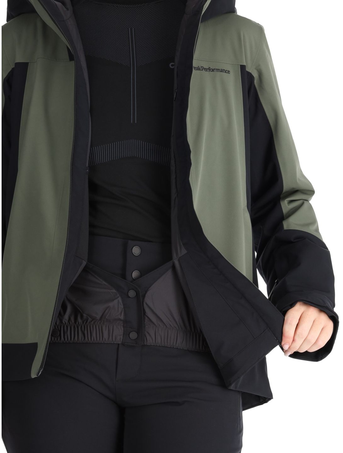 Peak Performance, W Rider Tech 2L Skijacke Damen Pine Needle / Black grün, schwarz 