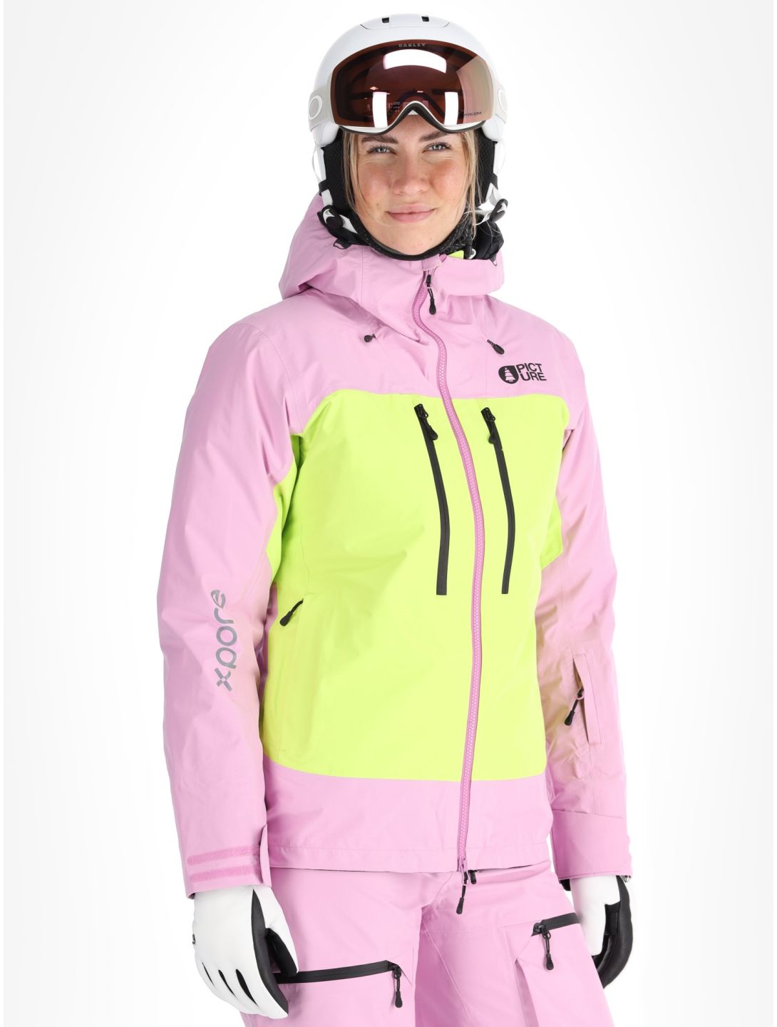 Picture, Acidid 3L Hardshell Skijacke Damen Orchid Acid Lime grün, rosa 