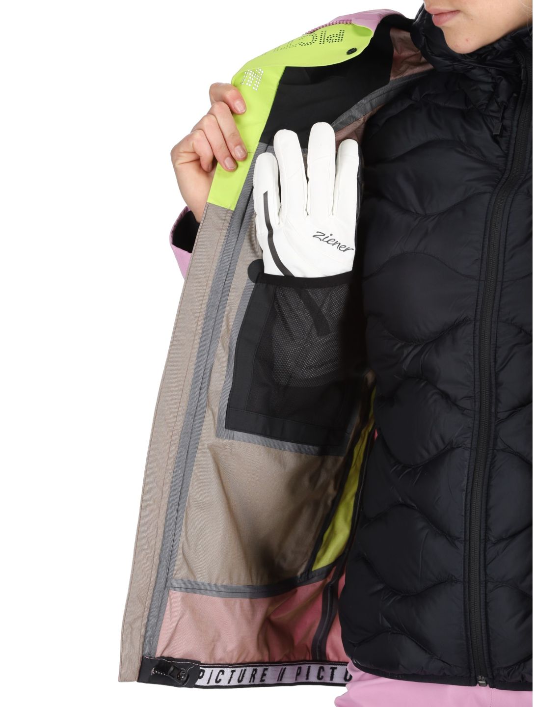 Picture, Acidid 3L Hardshell Skijacke Damen Orchid Acid Lime grün, rosa 