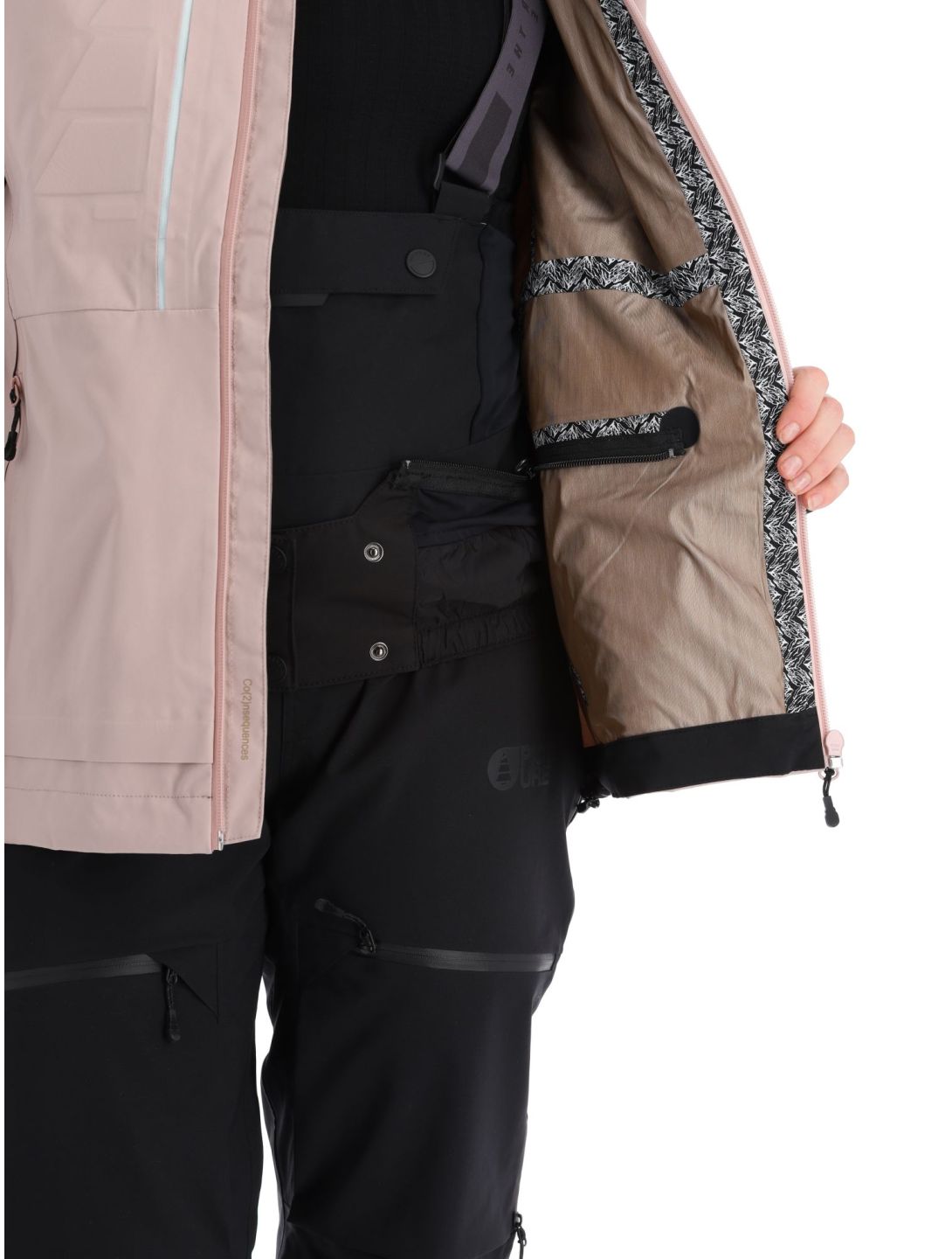 Picture, Aeron 3L Hardshell Skijacke Damen Shadow Gray rosa 