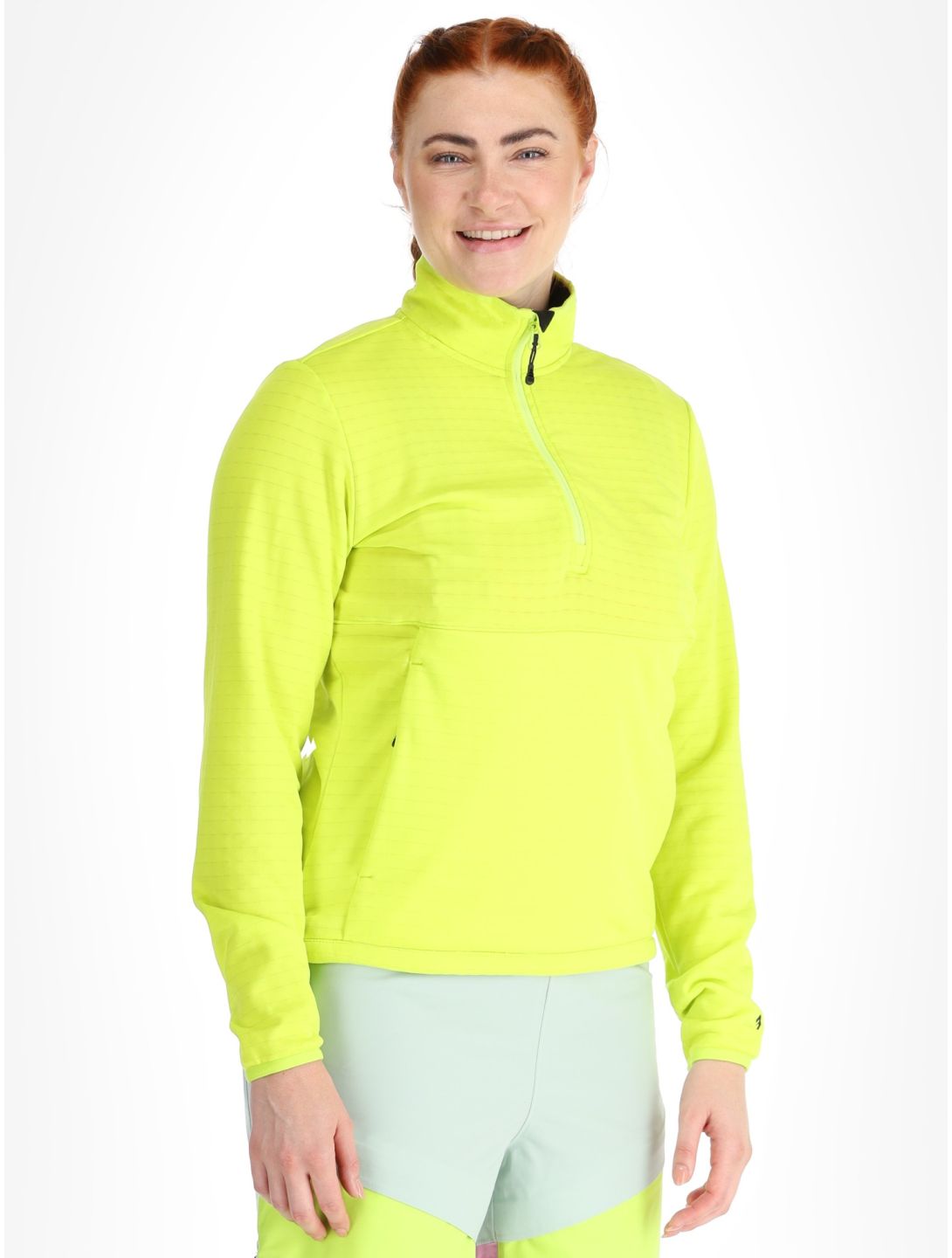 Picture, Bake W 1/4 Grid Pullover Damen Acid Lime grün 