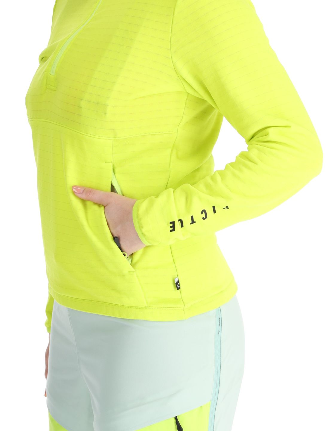 Picture, Bake W 1/4 Grid Pullover Damen Acid Lime grün 