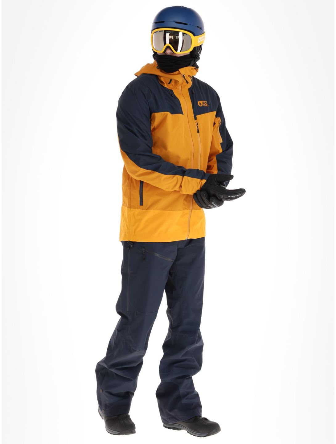 Picture, Broader 3L Hardshell Skijacke Herren Camel-Dark Blue blau, orange 