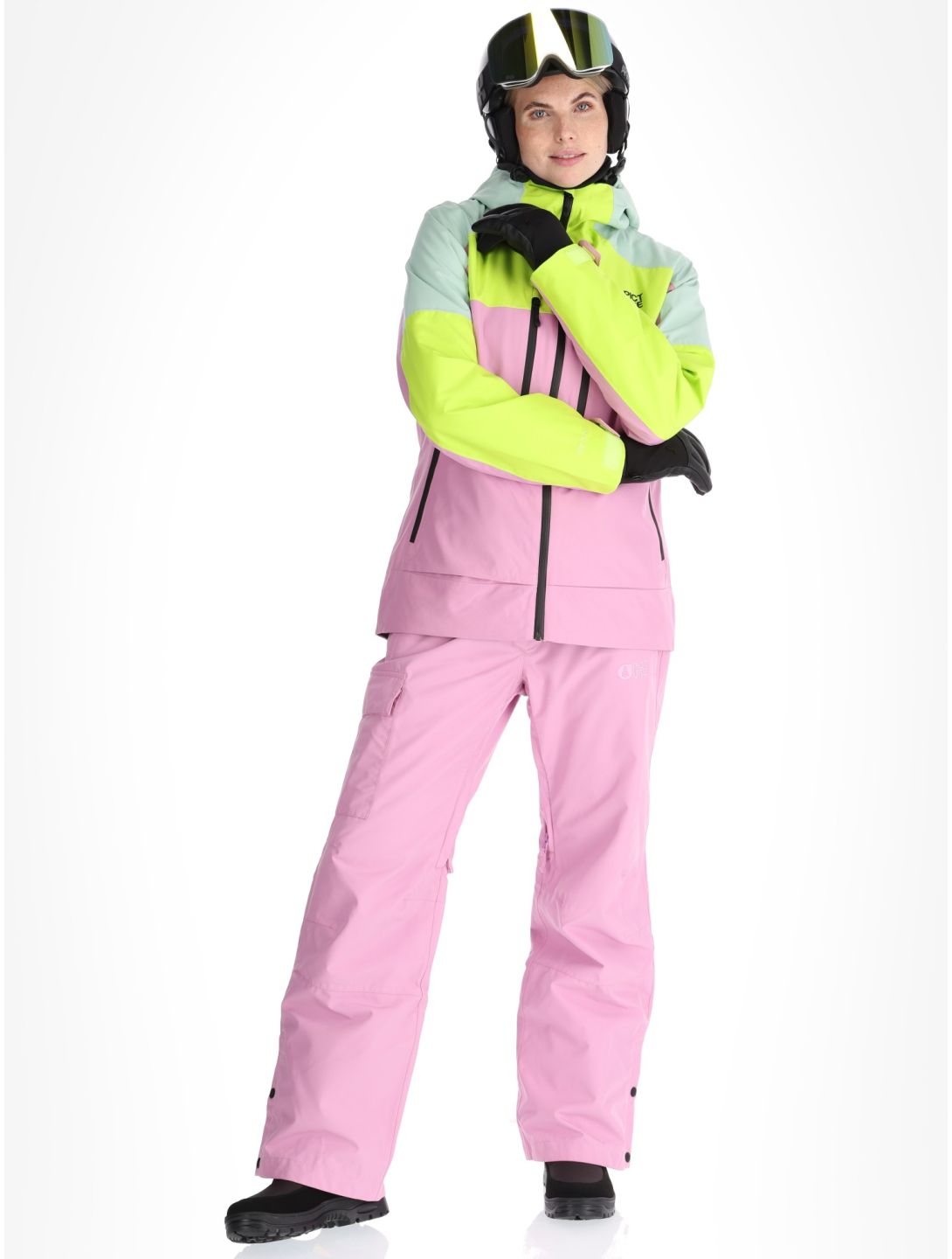 Picture, Exa Skijacke Damen Orchid Acid Lime Silt Green grün, rosa 