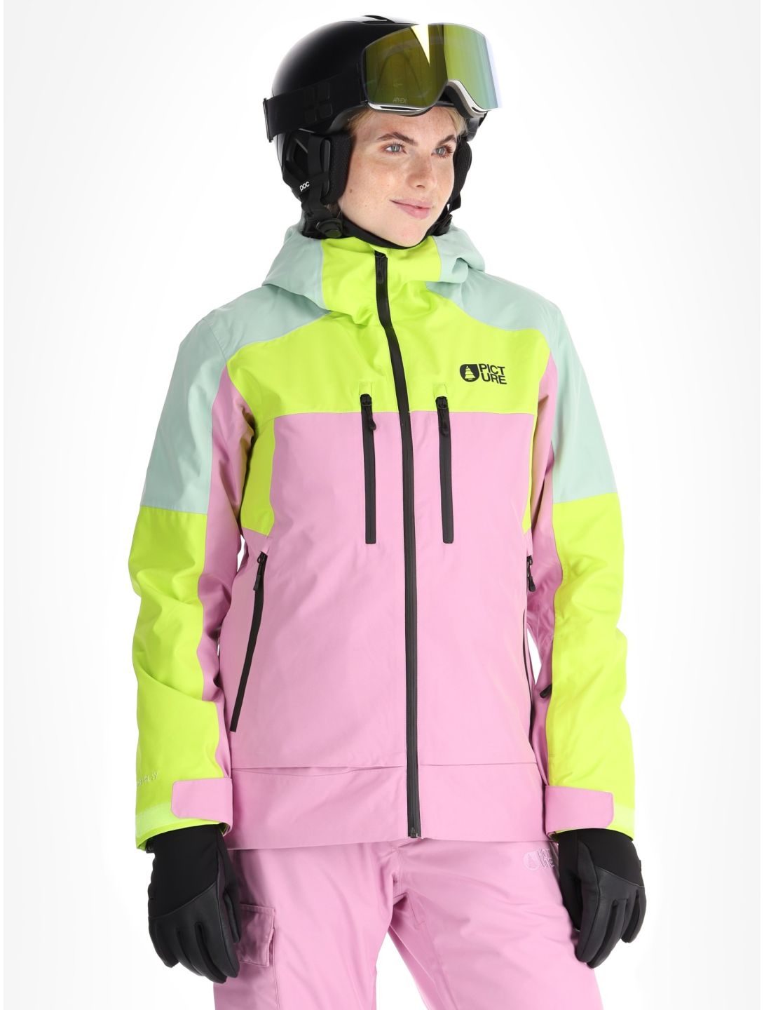 Picture, Exa Skijacke Damen Orchid Acid Lime Silt Green grün, rosa 