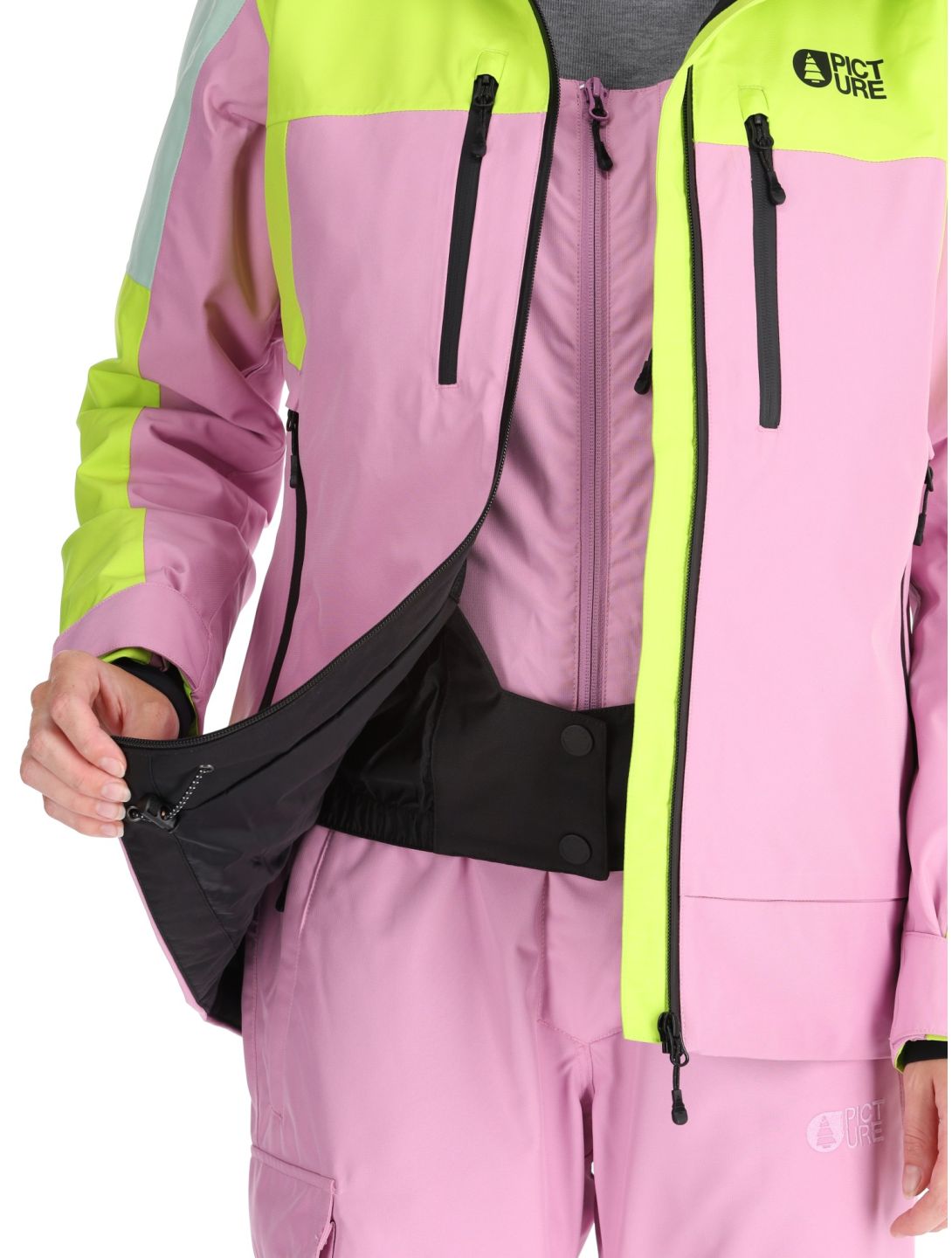 Picture, Exa Skijacke Damen Orchid Acid Lime Silt Green grün, rosa 