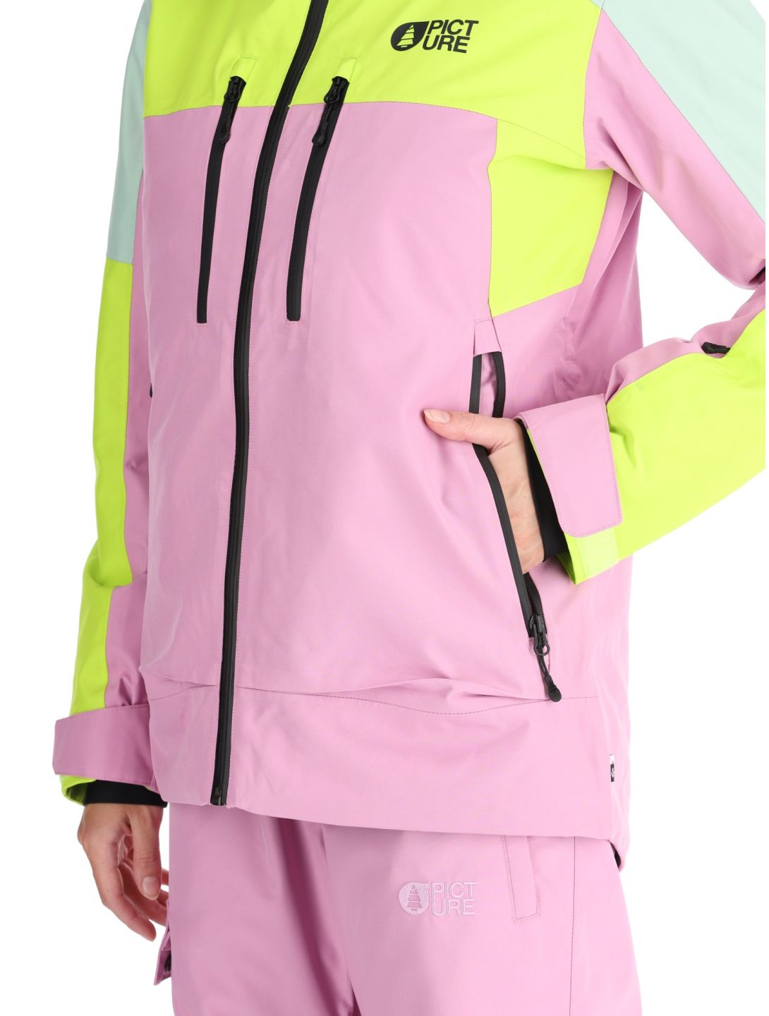 Picture, Exa Skijacke Damen Orchid Acid Lime Silt Green grün, rosa 