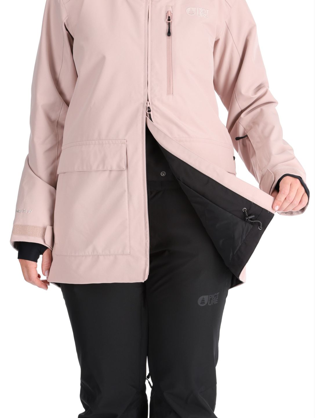 Picture, Glawi Skijacke Damen Shadow Gray rosa 