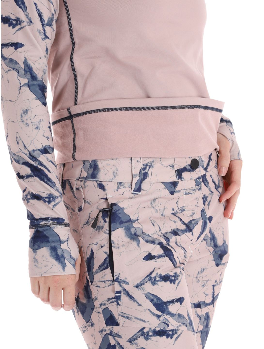 Picture, Pagaya High Fleece Thermoshirt Damen Shadow Gray rosa 