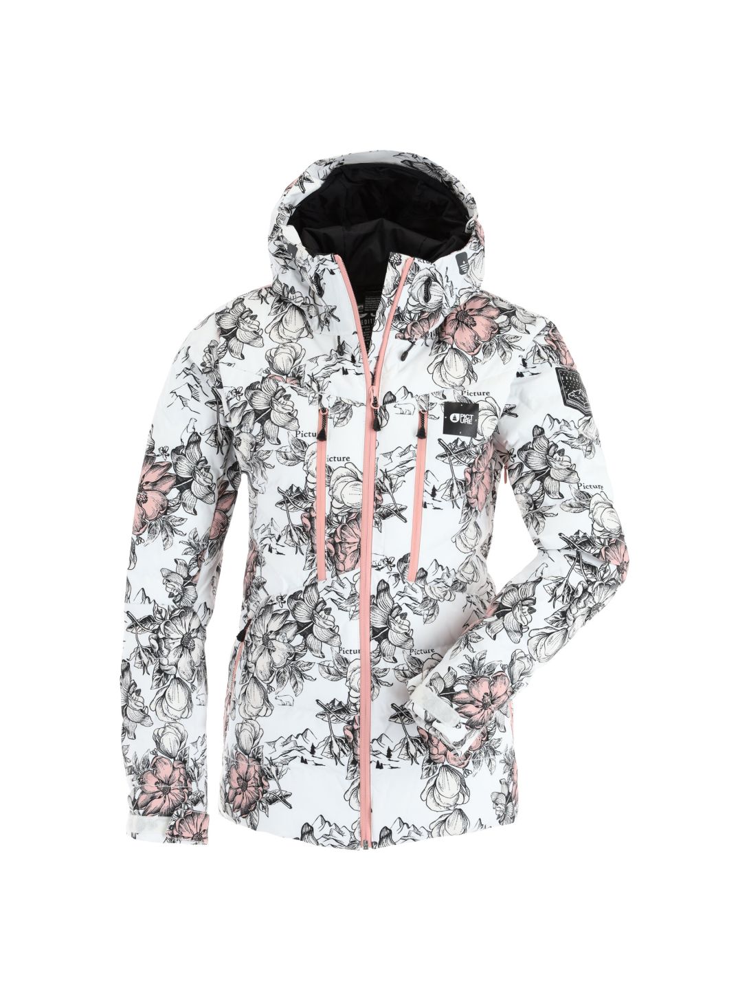 Picture, Pluma Jkt Skijacke slim fit Damen peonies weiß