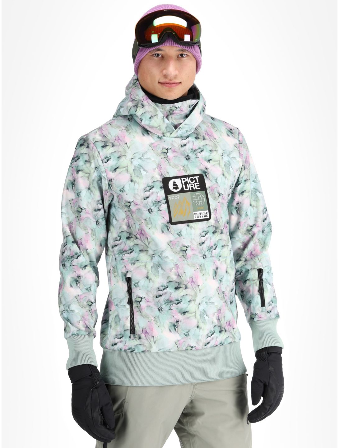 Picture, Printed Softshell Skijacke Herren Blurry Water Print mehrfarbig 