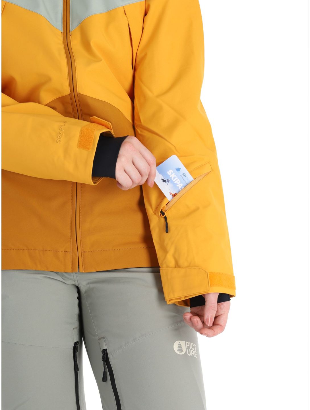 Picture, Seakrest Skijacke Damen Camel braun, grün, orange 