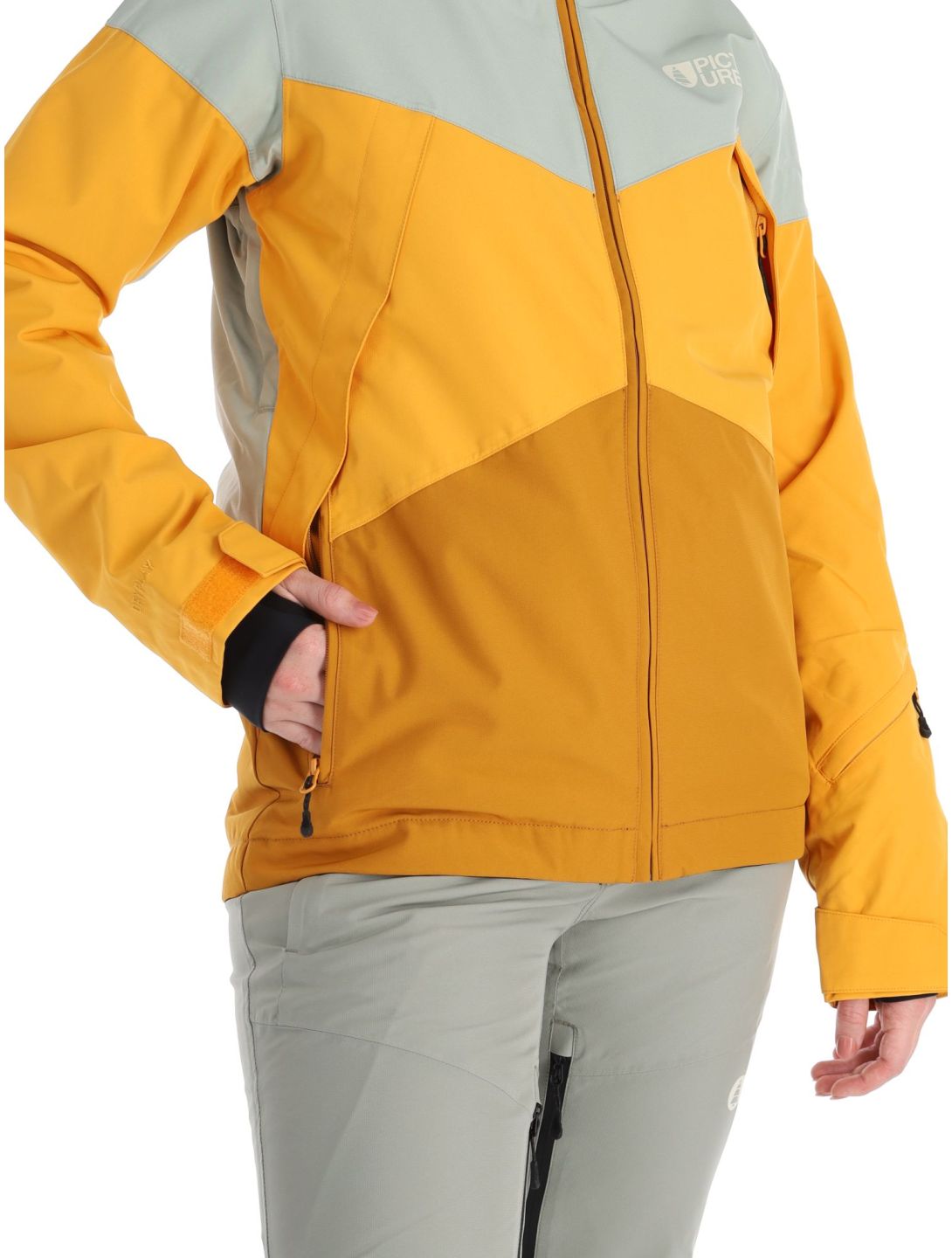 Picture, Seakrest Skijacke Damen Camel braun, grün, orange 