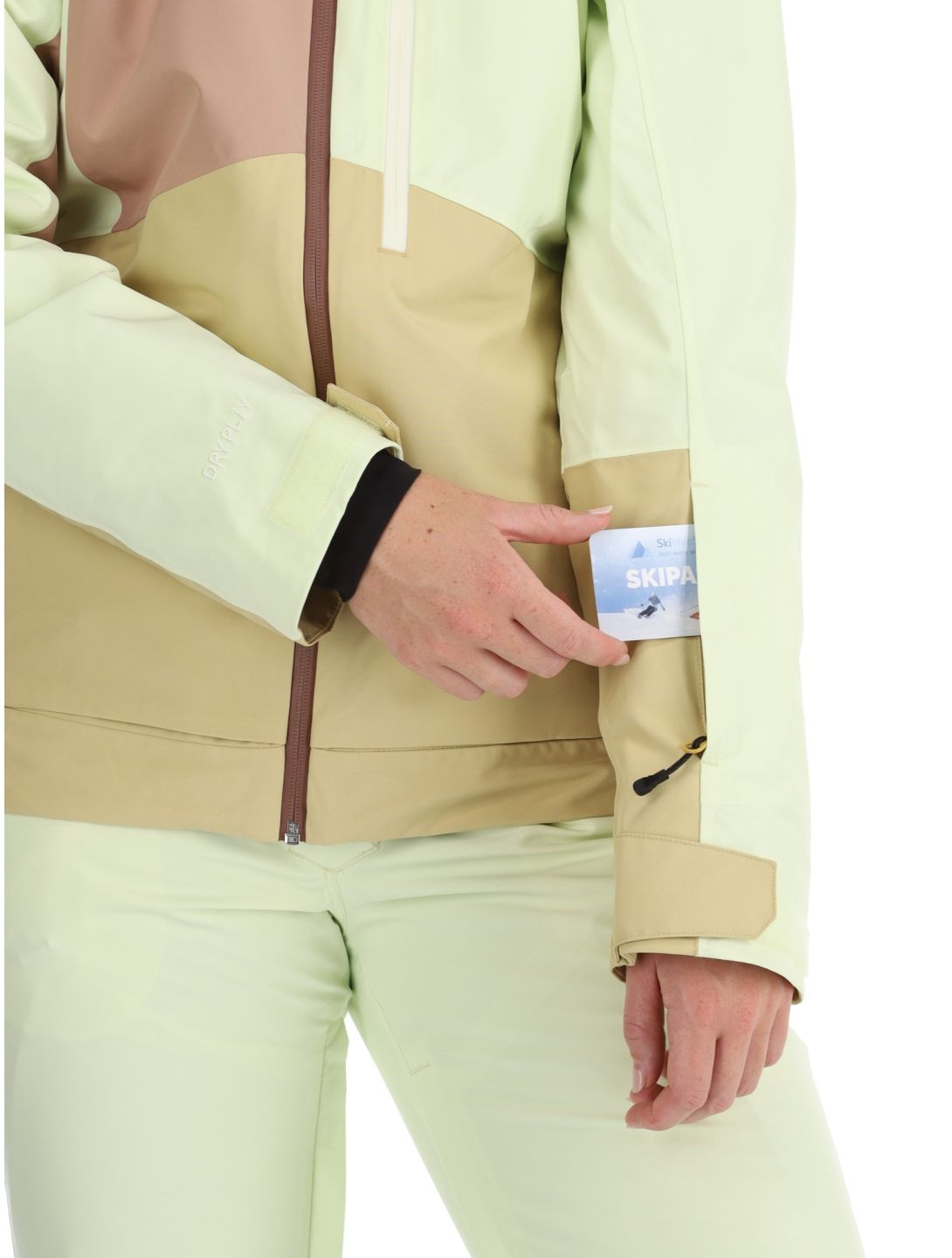 Picture, Seen Skijacke Damen Lime Cream Hemp Roebuck braun, grün 