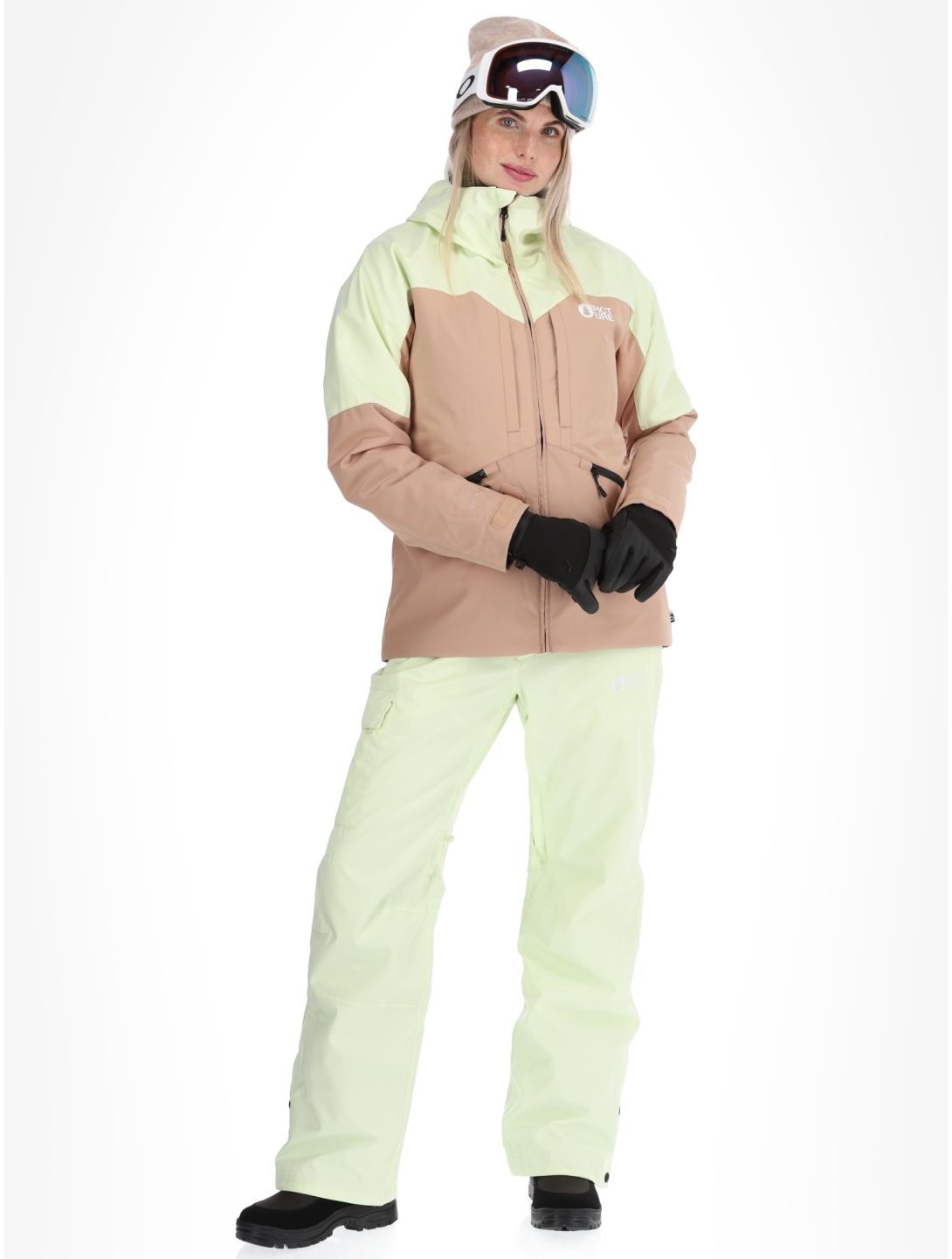 Picture, Sitkah Skijacke Damen Lime Cream Roebuck braun, grün 