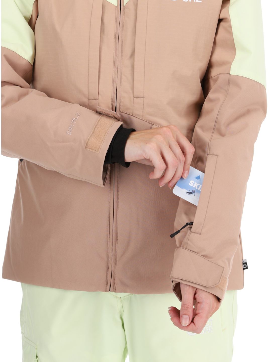 Picture, Sitkah Skijacke Damen Lime Cream Roebuck braun, grün 