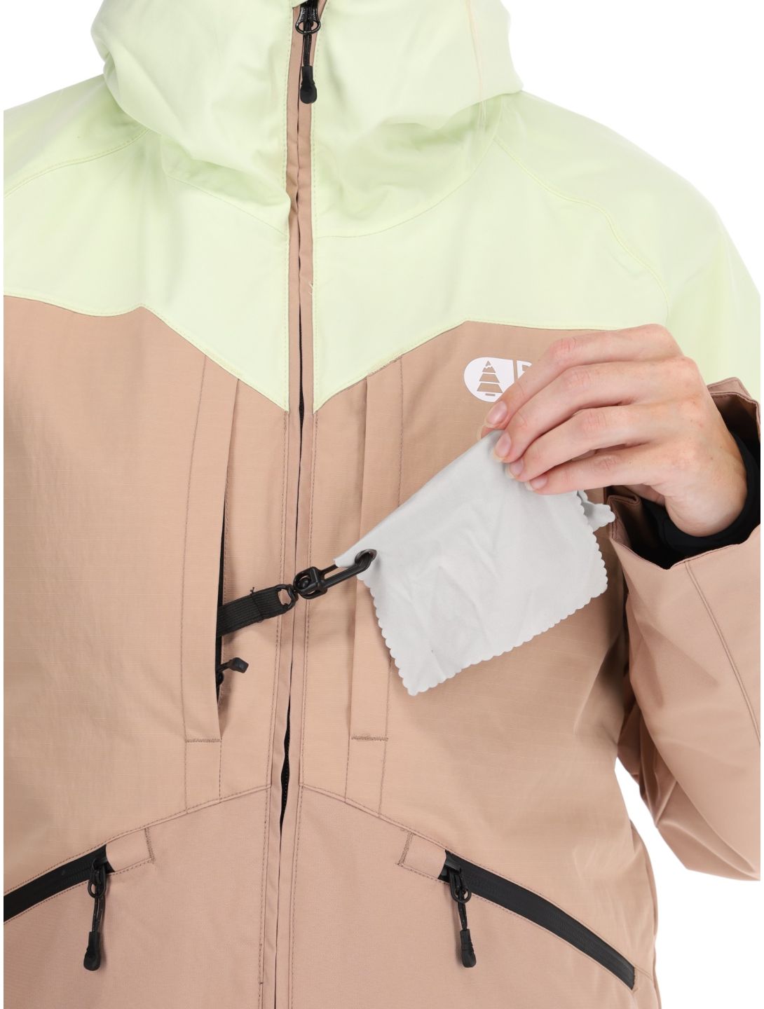 Picture, Sitkah Skijacke Damen Lime Cream Roebuck braun, grün 