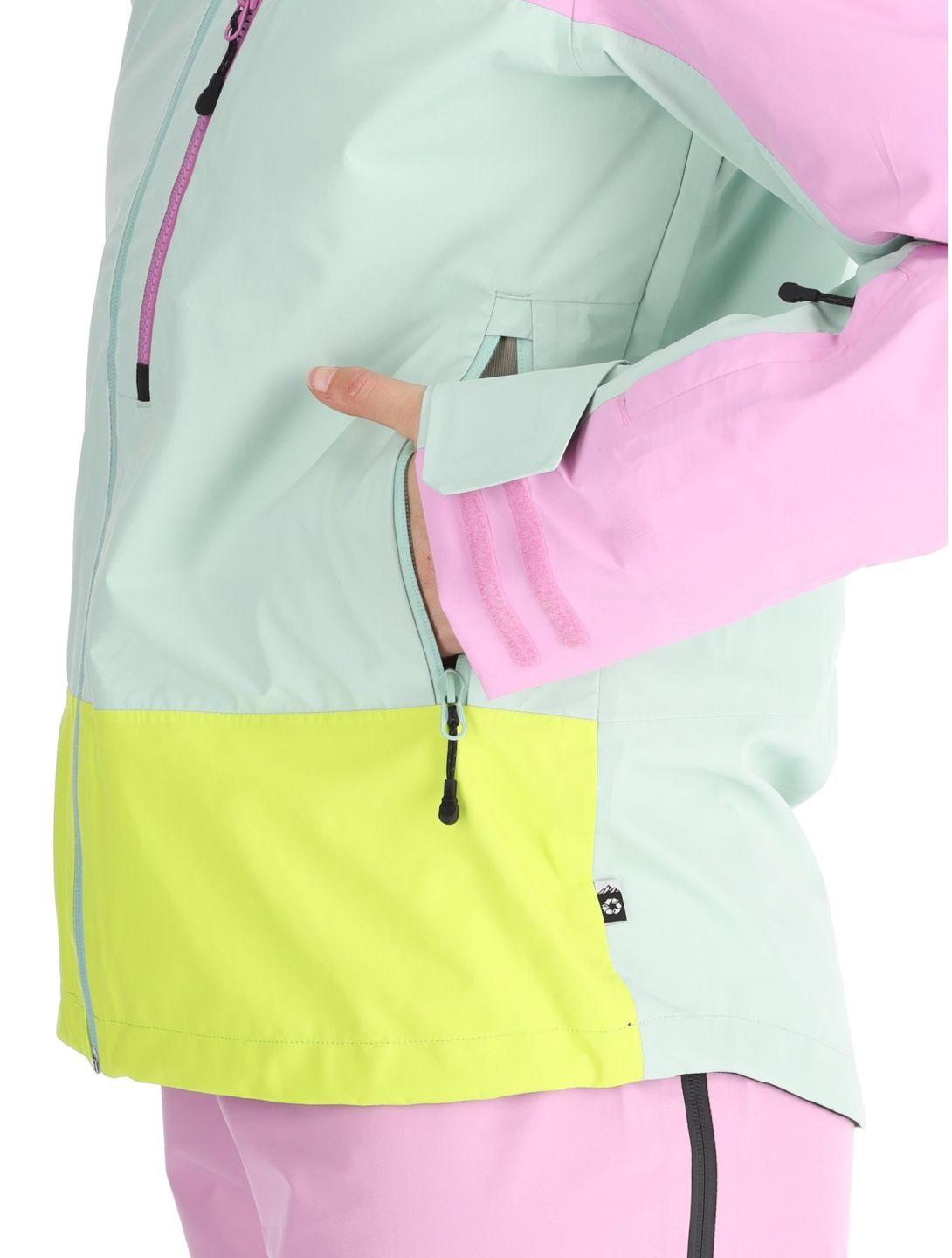 Picture, Sylva 3L Hardshell Skijacke Damen Orchid Silt Green Acid Lime grau, grün, rosa 