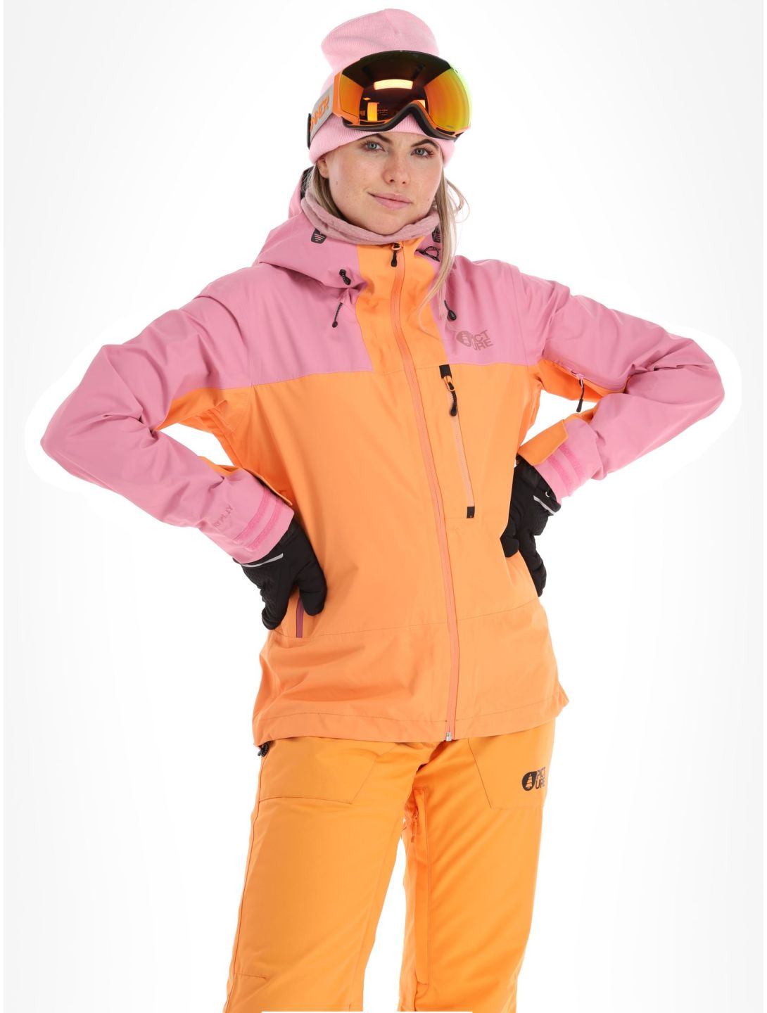 Picture, Sylva 3L Hardshell Skijacke Damen Tangerine orange, rosa 