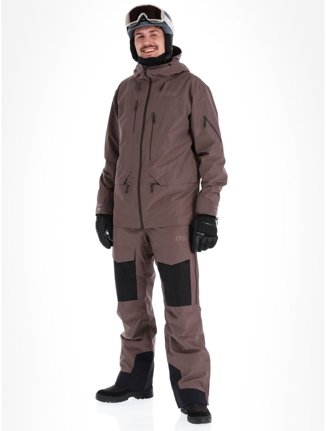 Picture, U55 Hardshell Skijacke Herren Plum Truffle braun 