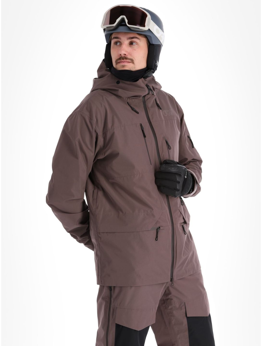 Picture, U55 Hardshell Skijacke Herren Plum Truffle braun 