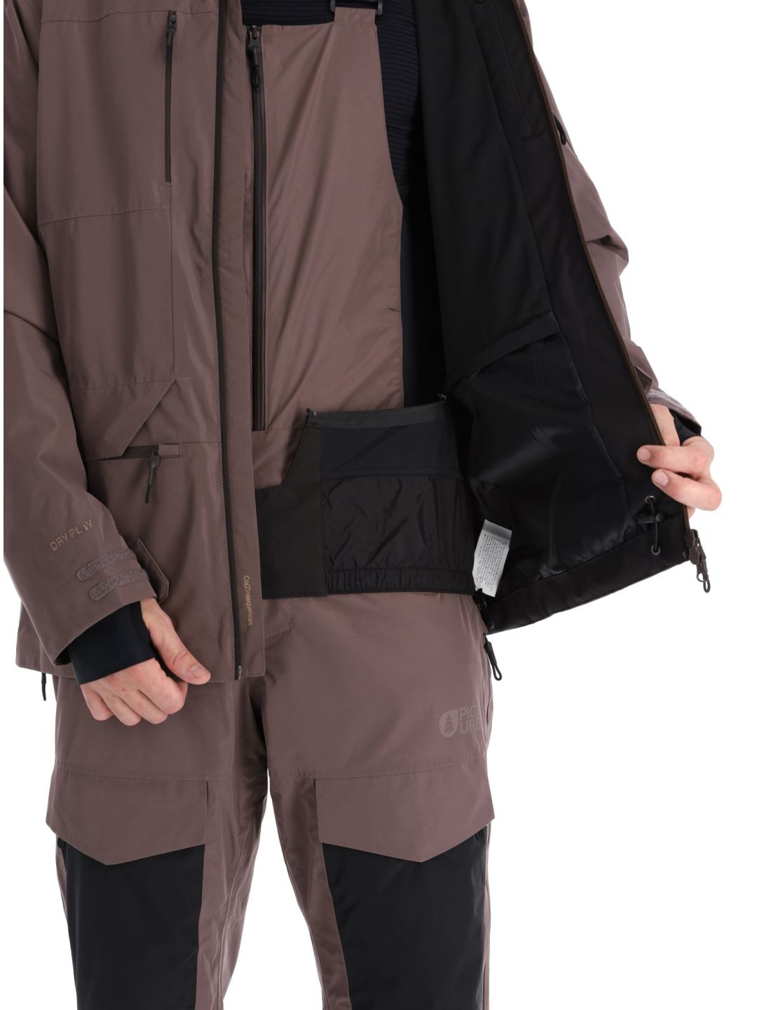 Picture, U55 Hardshell Skijacke Herren Plum Truffle braun 