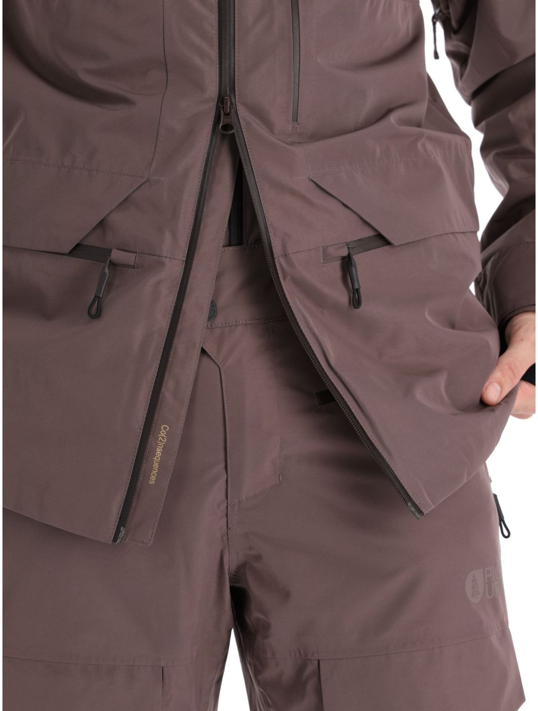 Picture, U55 Hardshell Skijacke Herren Plum Truffle braun 