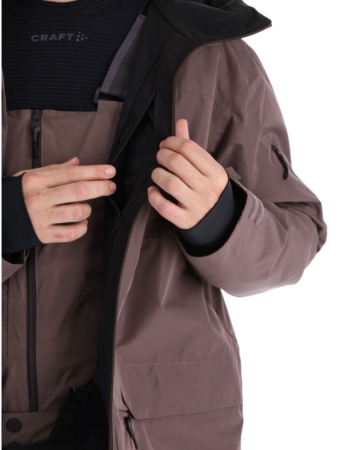 Picture, U55 Hardshell Skijacke Herren Plum Truffle braun 