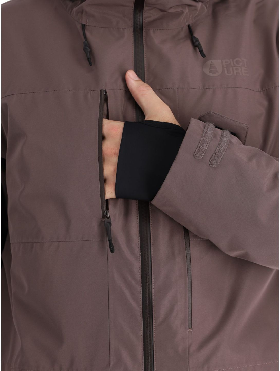 Picture, U55 Hardshell Skijacke Herren Plum Truffle braun 