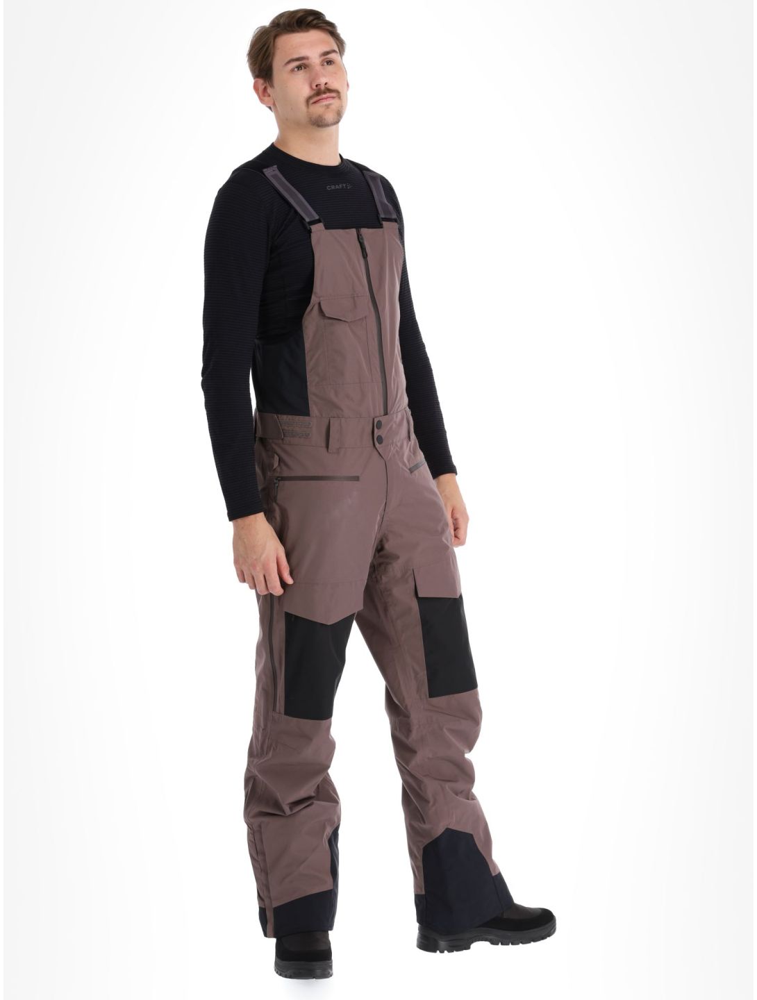 Picture, U66 Bib Hardshell Skihose BIB Herren Plum Truffle braun 